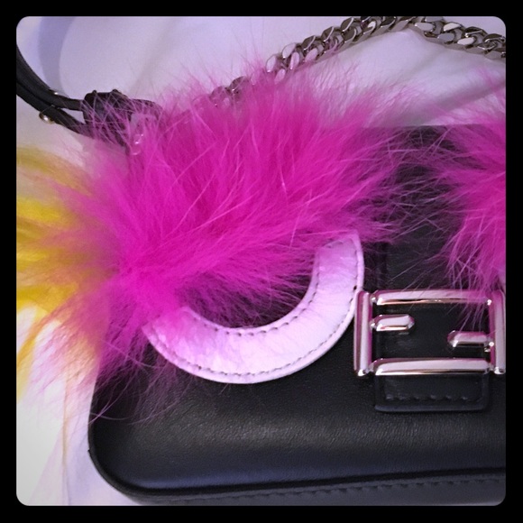 NWT. Fendi Baguette Micro Mini Monster Pink Bag - Picture 2 of 4